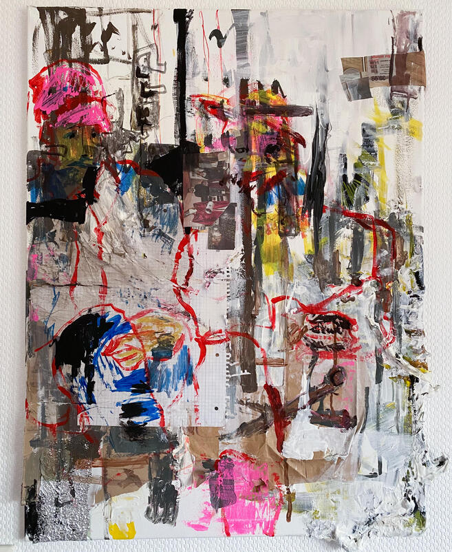 mixed media on canvas, 60 x 80 cm