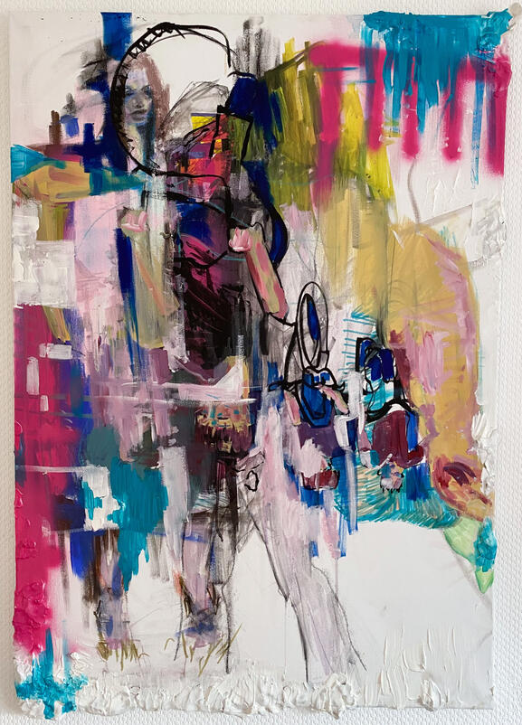 mixed media on canvas, 70 x 100 cm