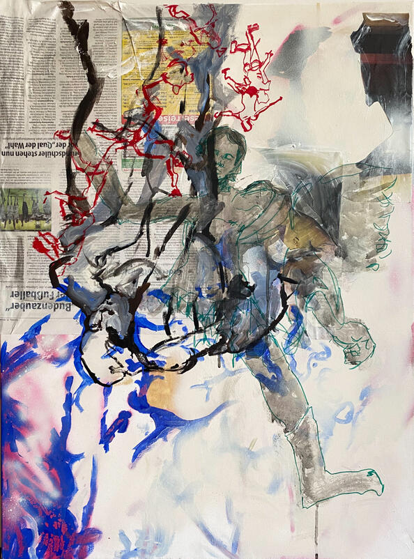 mixed media on canvas, 60 x 80 cm