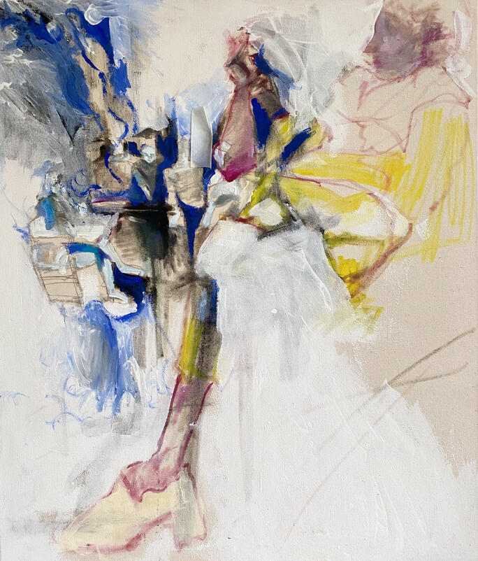 acrylic and oil on canvas, 60 x 70 cm