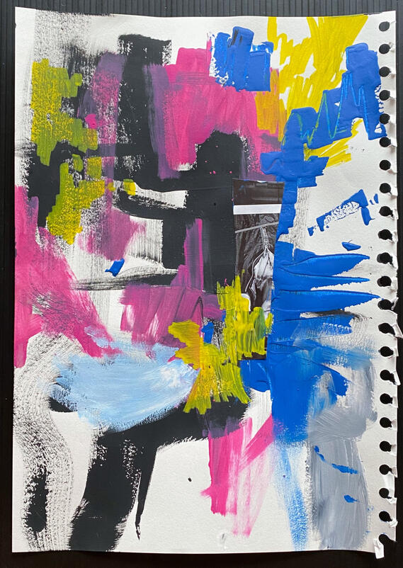 acrylic on paper, a4