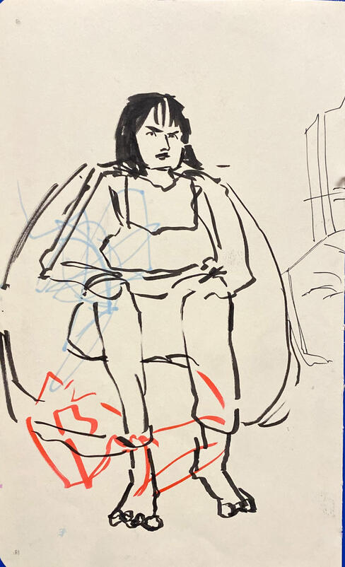 pen on paper, sketchbook