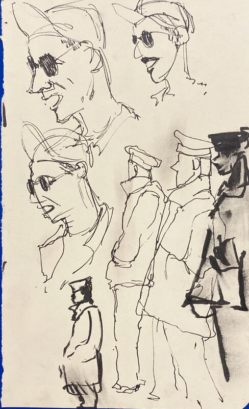 pen on paper, sketchbook