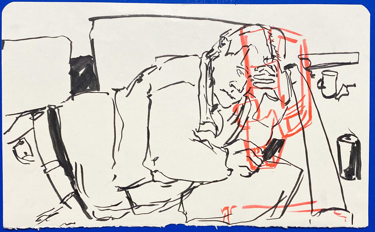 pen on paper, sketchbook